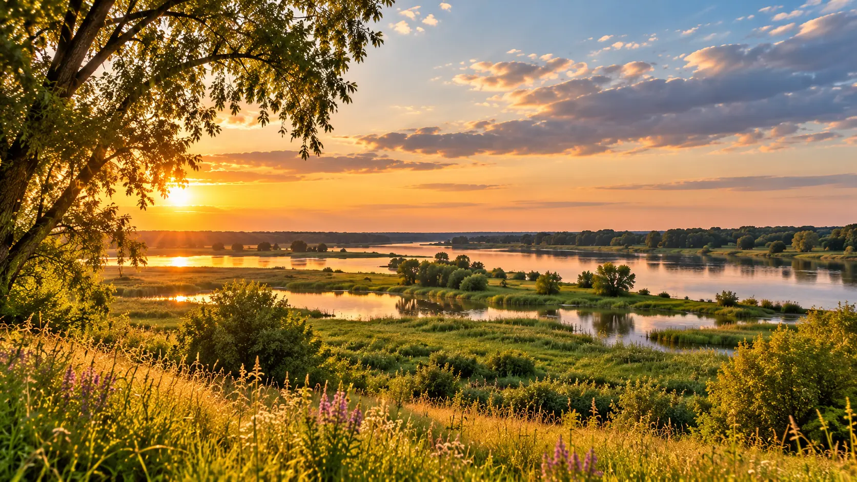 Natur und Auenlandschaft an der Elbe